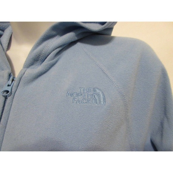 The North Face Girls Youth Light Blue Hooded Fleece Polartec Size L Sweater - Picture 5 of 9